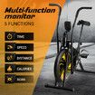 GENKI Upright Stationary Bicycle Exercise Machine Home Gym Equipment Yellow