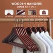 20 Pcs Wood Clothes Hangers Coat Pants Portable Laundry Closet Hanging Racks Mahogany