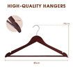 40 Pcs Wood Clothes Hangers Coat Pants Portable Laundry Closet Hanging Racks Mahogany