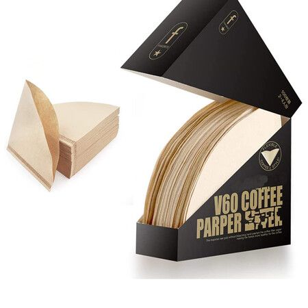 Coffee Paper Filters 100 Count Disposable V60 Cone Unbleached Coffee Filters Brown Paper Coffee Filters Fit for Pour Over and Drip Coffee Maker