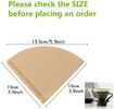 Coffee Paper Filters 100 Count Disposable V60 Cone Unbleached Coffee Filters Brown Paper Coffee Filters Fit for Pour Over and Drip Coffee Maker