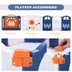 Kidbot 16 Panels Baby Playpen Interactive Safety Fence Gate Yard Activity Centre Foldable Car Design