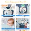 Kidbot 18 Panels Baby Safety Playpen Interactive Fence Gate Yard Foldable Airship Design