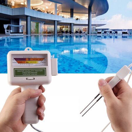 Portable Chlorine Water Quality Tester Pool Accessories Water Cleaner Aquarium PH Meter Monitor