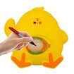 Egg Painting Machine, Easter Egg Decorating Turner Tool, Cute Chicken with 3 Eggs Sticker Set, 8 Quick Dry Marker Pens for Kids Educational Craft Kit Toy Party