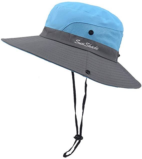 Men's and Women's Sun Hat Outdoor Sun Hat Breathable Packable Boonie Wide Brim Fishing Hat