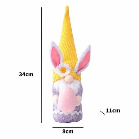 Easter Egg Rudolf Doll Rabbit Elf Bunny with Long Hat Easter Gift Kids DIY Happy Easter Party Decor For Home