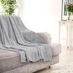 100X150CM Fleece Blanket Lightweight, Pearl Grey Soft Plush Fluffy Couch, Bed, Sofa Air CON