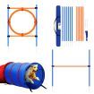 Pawise Dog Tunnel Agility Equipment Set Pet Obstacle Training Course Tunnel Pole