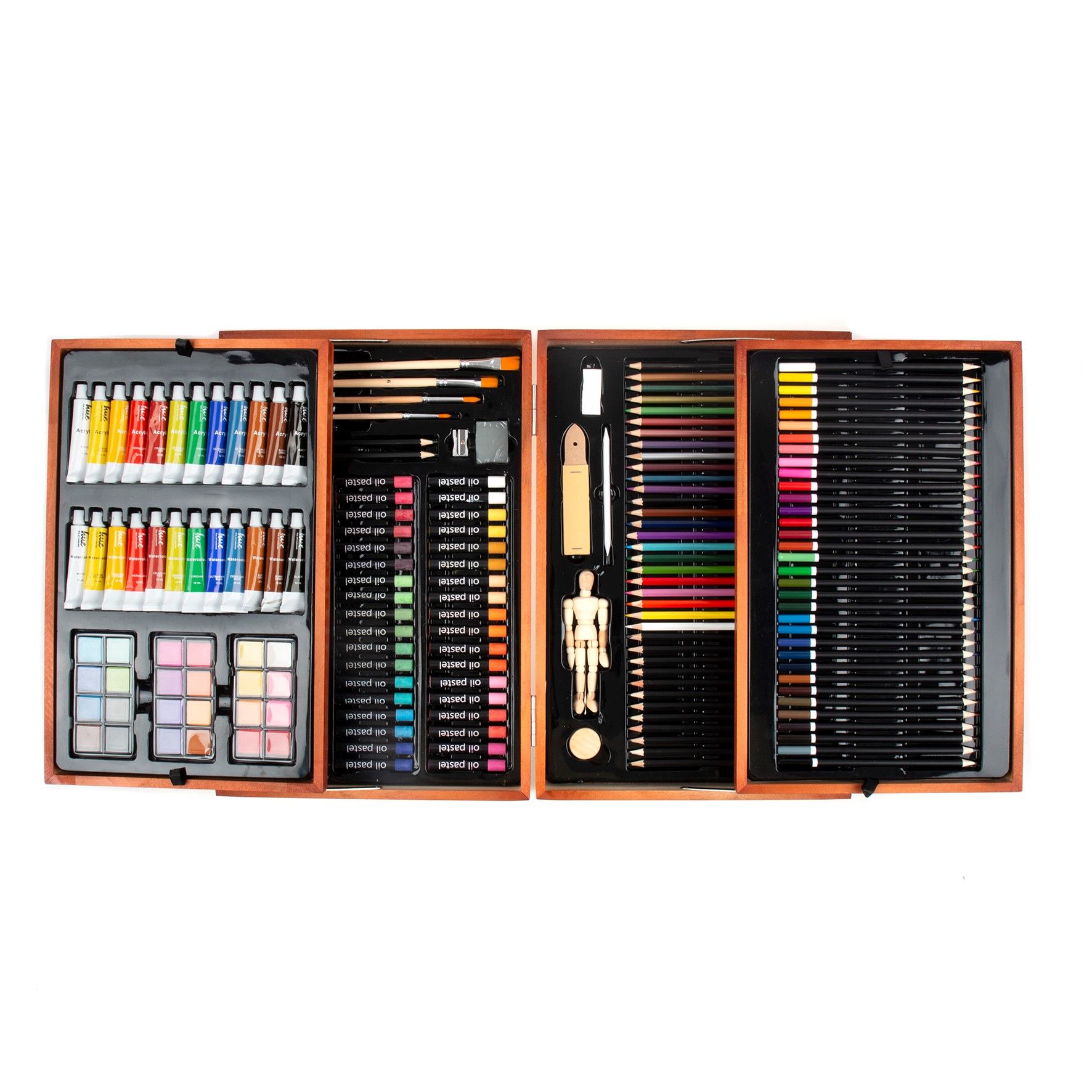 Creative Gift 185 Pieces Complete Art Box Set for Colouring Painting Drawing