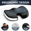 Seat Cushion for Tailbone Pain - Car Seat Cushion for Office Chair, Back Pain & Sciatica Relief (Black)