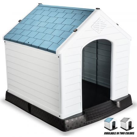 XXL Dog Pet Kennel House Cage Portable Waterproof with Elevated Flooring
