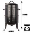 BBQ Charcoal Smoker Grill Roaster Portable Outdoor Camping w/ Thermometer