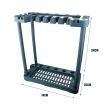 Garden Tool Rack Storage Farm Shed Garage Organiser Handles Holder with Wheels