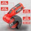TOPEX 12V Cordless Angle Grinder with 2 Polishing disc,1 Wrench for Metal and Wood??