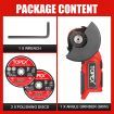 TOPEX 12V Cordless Angle Grinder with 2 Polishing disc,1 Wrench for Metal and Wood??
