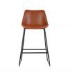 Artiss Bar Stools Kitchen Counter Barstools Leather Metal Chairs Brown x2
