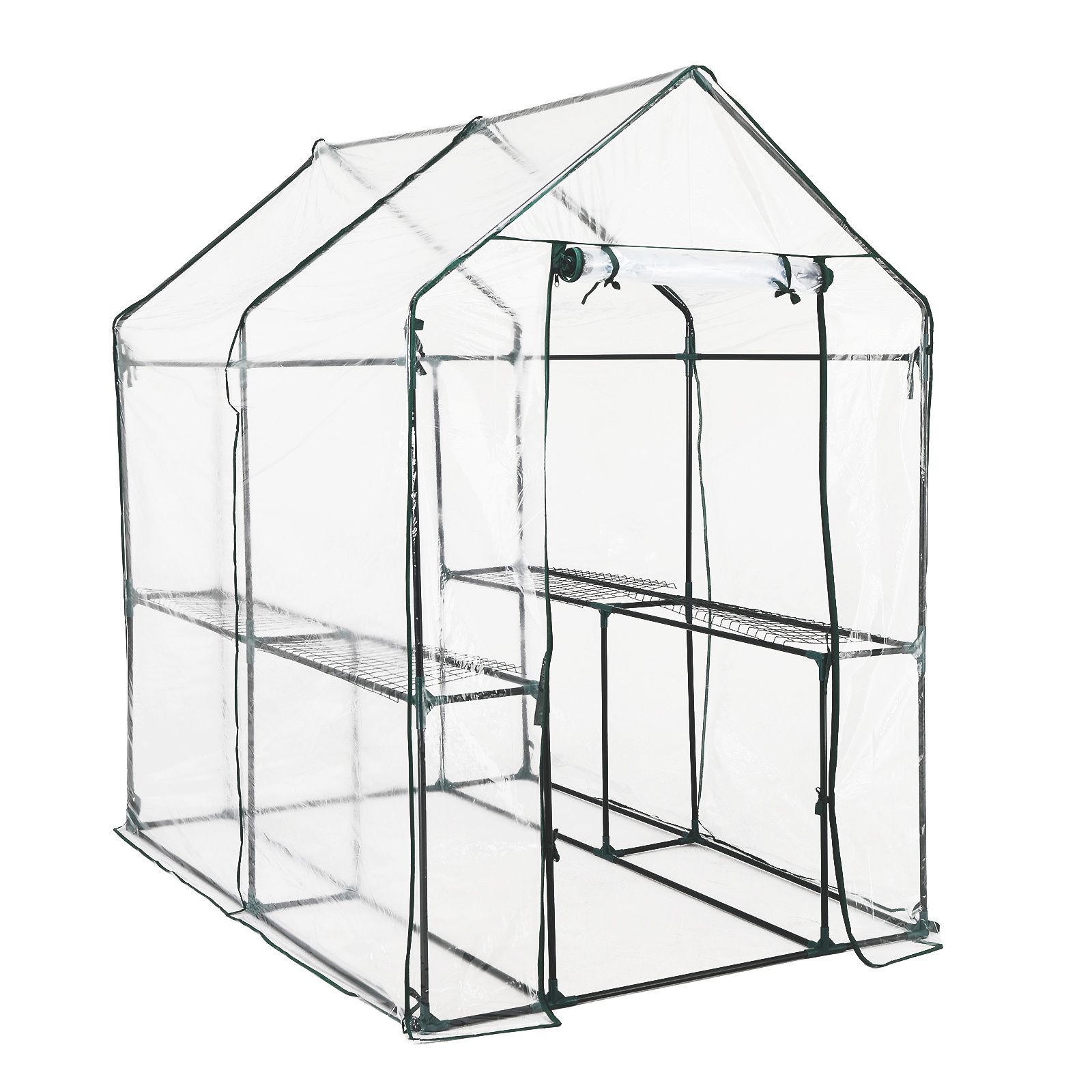 Garden Greenhouse Walk-In Shed 190cm PVC Apex