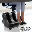 Foot Massager Electric Massagers Shiatsu Leg Calf Kneading Heat Remote Carry BLACK