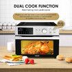 Maxkon Large Air Fryer Electric Digital Convection Oven Big Air Cooker Toaster Oil Free 30L 1800W Dual Cook Function 