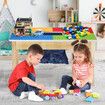 Wooden Kids Lego Multi-Activity Table Colourful Building Block Construction Play Desk Removable Storage Net