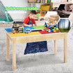 Wooden Kids Lego Multi-Activity Table Colourful Building Block Construction Play Desk Removable Storage Net