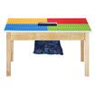 Wooden Kids Lego Multi-Activity Table Colourful Building Block Construction Play Desk Removable Storage Net