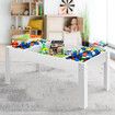 Kids Wooden Activity Table Lego Play Center Toys Storage Desk Compatible with Building Blocks