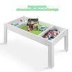 Kids Wooden Activity Table Lego Play Center Toys Storage Desk Compatible with Building Blocks