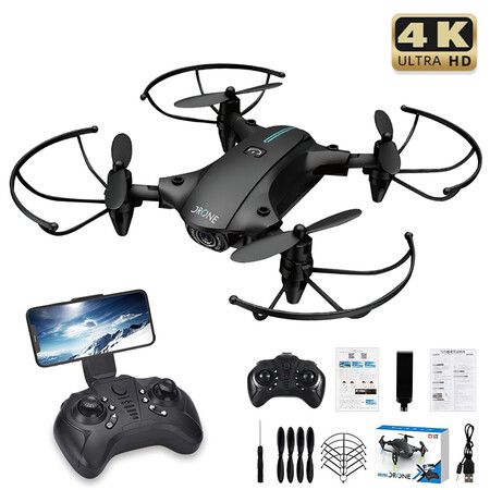 Mini Drone 1080P 4K HD WiFi FPV Camera Altitude Hold Real-time Transmission Foldable Quadcopter RC Drones H2