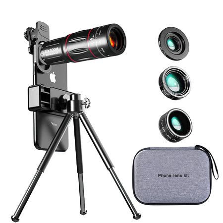 Mobile Phone Lens Kit 28X HD Telescope Zoom Macro Lens For iPhone Samsung Smartphone Camera  Fisheye Lens For Mobile