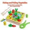 Wooden Sensory Education Puzzle Carrot Harvest Catching Worm Montessori Letters Cognition Preschool Gift