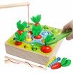 Wooden Sensory Education Puzzle Carrot Harvest Catching Worm Montessori Letters Cognition Preschool Gift