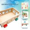 Wooden Educational Toys Gifts Montessori Toys Shape Sorter Toys Montessori Carrot Harvest and Worm Toy Play Set