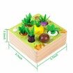 Wooden Farm Harvest Game Montessori Toy, Early Learning Toy 7 Sizes Vegetable or Fruits