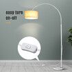 White Arc LED Floor Lamp Corner Standing Reading Light Adjustable Living Room Bedroom