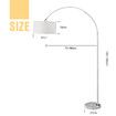 White Arc LED Floor Lamp Corner Standing Reading Light Adjustable Living Room Bedroom