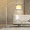 White Arc LED Floor Lamp Corner Standing Reading Light Adjustable Living Room Bedroom