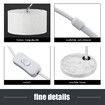 White Arc LED Floor Lamp Corner Standing Reading Light Adjustable Living Room Bedroom