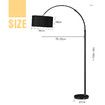 Adjustable Floor Lamp LED Reading Light Corner Standing Lighting Living Room Bedroom Black
