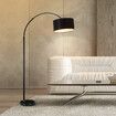 Adjustable Floor Lamp LED Reading Light Corner Standing Lighting Living Room Bedroom Black