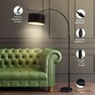 Adjustable Floor Lamp LED Reading Light Corner Standing Lighting Living Room Bedroom Black