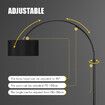 Adjustable Floor Lamp LED Reading Light Corner Standing Lighting Living Room Bedroom Black