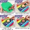Easter Eggs Music Light Spinner?egg dying kit?egg painting kit,Coloring Kit with plus 10 wooden eggs crystals cartoon stickers