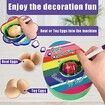 Easter Eggs Music Light Spinner?egg dying kit?egg painting kit,Coloring Kit with plus 10 wooden eggs crystals cartoon stickers