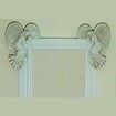 Door Frame Angel Decor Statues Ornaments with Heart-Shaped Wings Sculpture Angel - Left