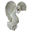 Door Frame Angel Decor Statues Ornaments with Heart-Shaped Wings Sculpture Angel - Left