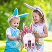 Easter Door Wreath with Bunny Butt Ears Decorations Easter Rabbit Garland for Front Door Supplies