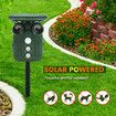 Animal Insect Repellent Solar Rechargeable Ultrasonic Motion Sensor Multifunctional Fox Bird Repellent For Garden Pest Control