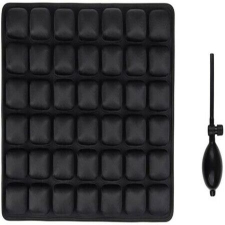 Comfortable Non-Slip Adjustable Inflatable Chair Cushion (Black)